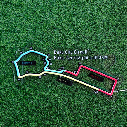 Baku City Circuit Neon Sign