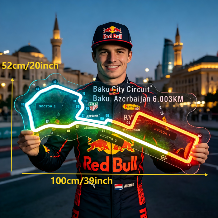 Baku City Circuit Neon Sign