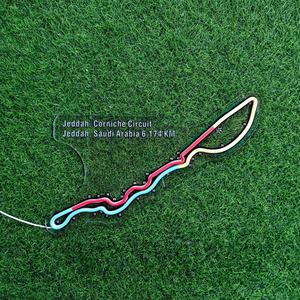Jeddah Corniche Circuit Neon Sign
