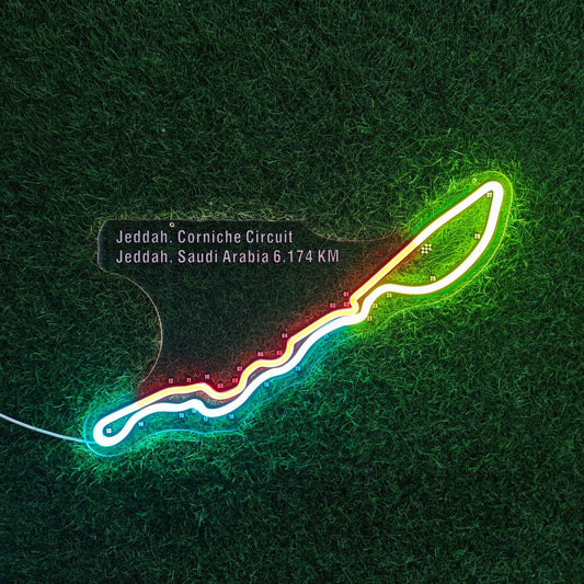 Jeddah Corniche Circuit Neon Sign